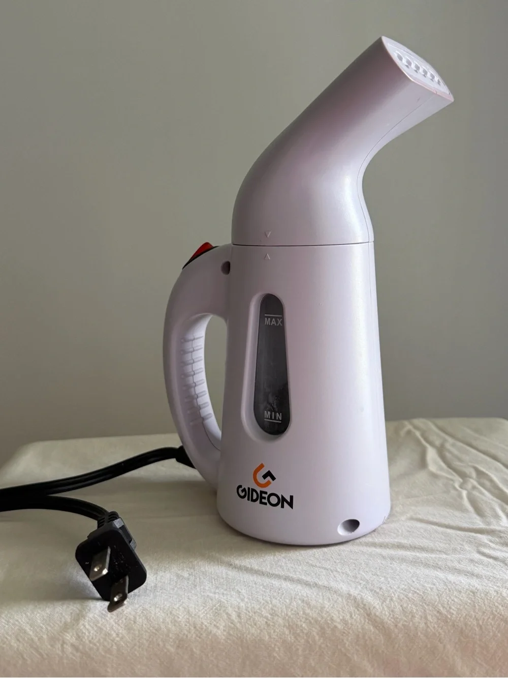 White Travel Garment Steamer - Portable Handheld Steamer, powerful, works